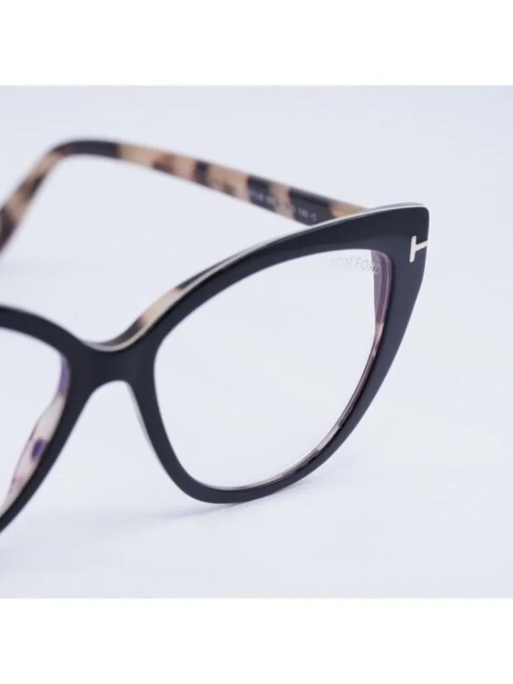 Tom Ford FT5673-B 005 Eyeglasses Black 54mm Cat Eye Frame, Blue Light Block